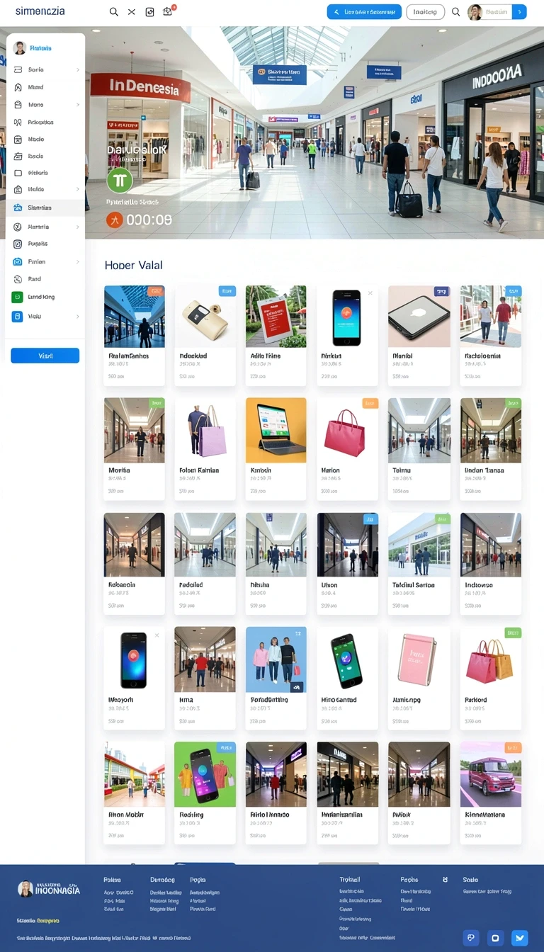 Halaman katalog dengan daftar aplikasi yang tersusun rapi.
